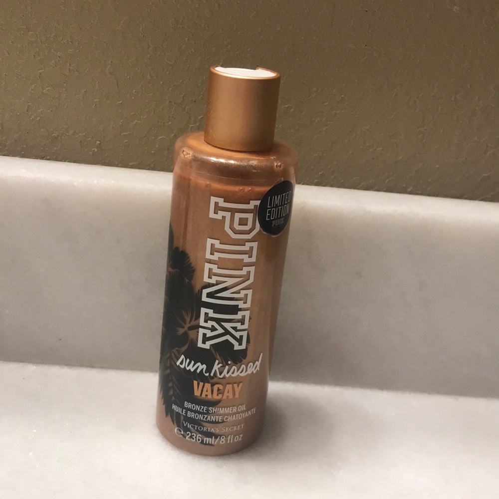 PINK shimmer oil